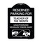 Signmission Reserved Parking for Teacher of the Month Unauthorized Vehicles Towed Away, A-DES-BW-1824-23073 A-DES-BW-1824-23073 - alternate 1